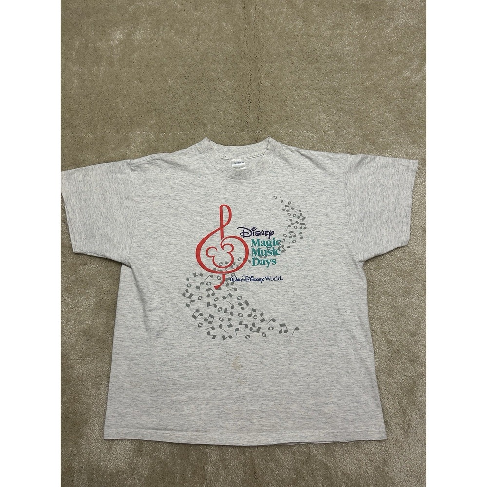 Vintage Disney Magic Music Days Tee Shirt‎ Mens XL Gray Walt Disney World